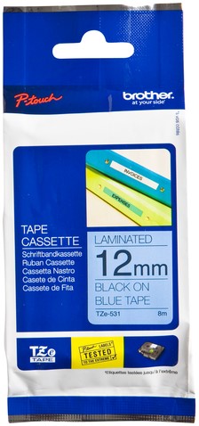 Labeltape Brother Ptouch TZe531 12mm blauw 1 Stuk