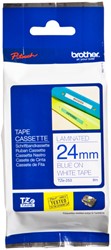 Labeltape Brother Ptouch TZe253 24mm wit 1 Stuk