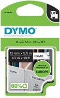 Labeltape Dymo LabelManager D1 polyester 12mm wit 1 Stuk
