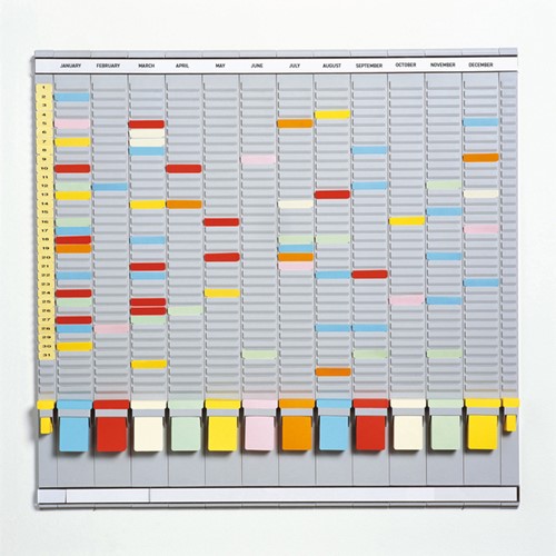 Jaarplanningsbord Djois 35 sleuven grijs 1 Stuk