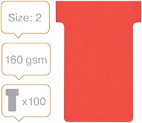 T-kaart Nobo nr.2 48mm rood 100 stuks 100 Stuk-2