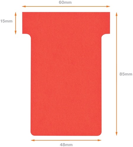 T-kaart Nobo nr.2 48mm rood 100 stuks 100 Stuk-3