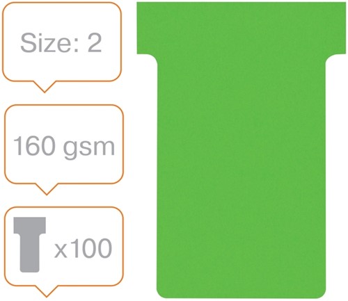 T-kaart Nobo nr.2 48mm groen 100 stuks 100 Stuk-2