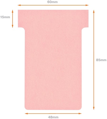 T-kaart Nobo nr.2 48mm roze 100 stuks 100 Stuk-3