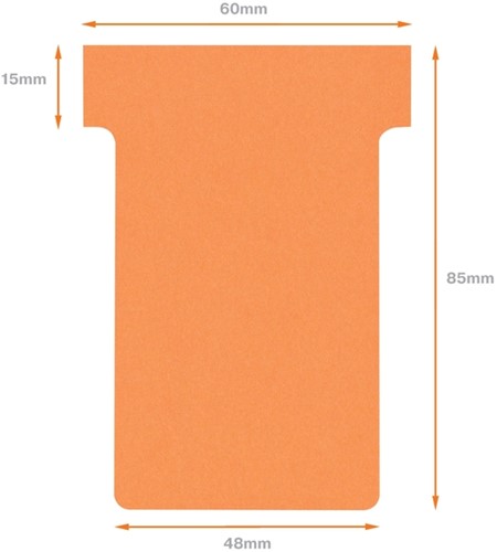 T-kaart Nobo nr.2 48mm oranje 100 stuks 100 Stuk-3