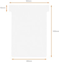 T-kaart Nobo nr.3 80mm wit 100 stuks 100 Stuk-3