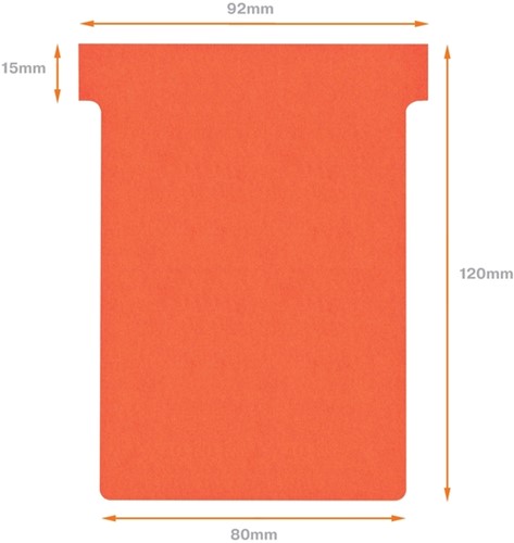 T-kaart Nobo nr.3 80mm rood 100 stuks 100 Stuk-3