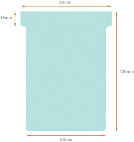 T-kaart Nobo nr.3 80mm blauw 100 stuks 100 Stuk-3