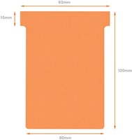T-kaart Nobo nr.3 80mm oranje 100 stuks 100 Stuk-3