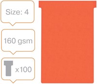 T-kaart Nobo nr.4 112mm rood 100 stuks 100 Stuk-2