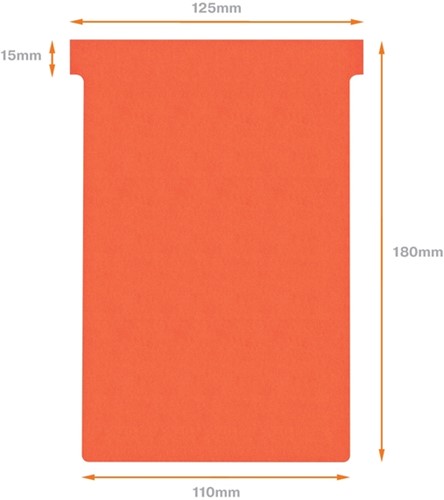 T-kaart Nobo nr.4 112mm rood 100 stuks 100 Stuk-3
