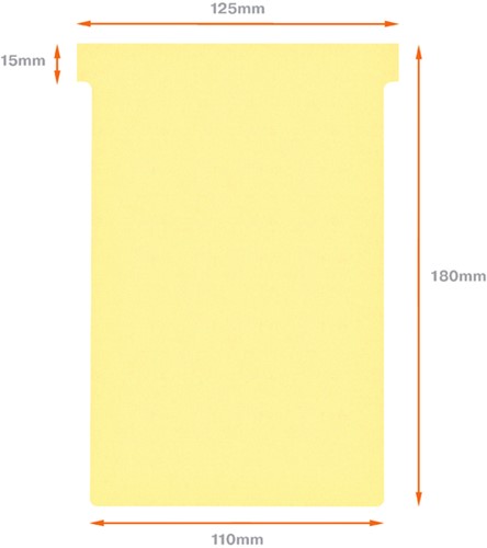 T-kaart Nobo nr.4 112mm geel 100 stuks 100 Stuk-3