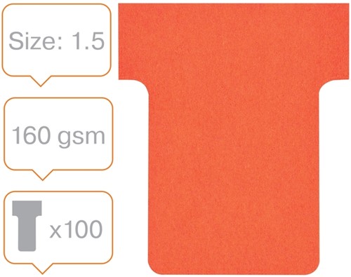 T-kaart planbord Nobo nr 1.5 36mm rood 100 stuks 100 Stuk-2