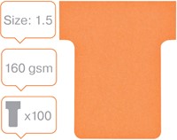 T-kaart Nobo nr 1.5 36mm oranje 100st 100 Stuk-2