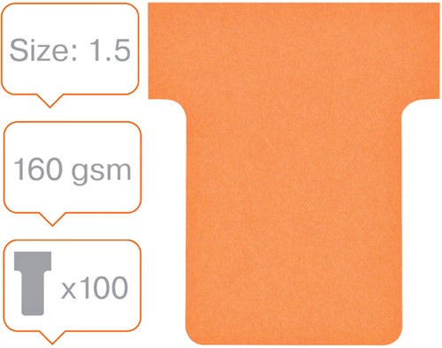T-kaart Nobo nr 1.5 36mm oranje 100st 100 Stuk-2