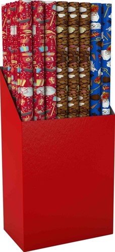 Inpakpapier Sint 300x100cm assorti 1 Rol