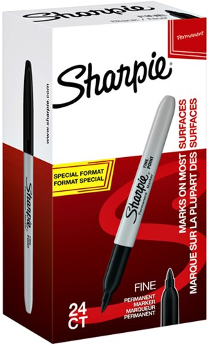 Viltstift Sharpie F zwart valuepack 24 Stuk