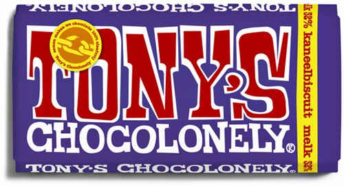 TONY'S CHOCOLONELY MELK KANEELBISCUIT 180GR 1 Stuk