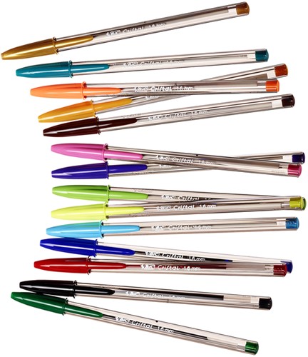 Balpen Bic Cristal multicolour L assorti 15 Etui-2