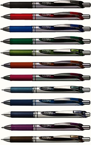 Gelschrijver Pentel BL77 Energel M 4st assorti 4 Stuk-2