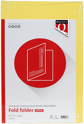 Vouwmap Quantore fo ongelijke zijde 250gr geel 1 Stuk-3