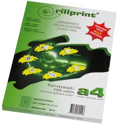 ETIKETTEN 70x16.9 RILLPRINT WIT 100 VEL A4 89136