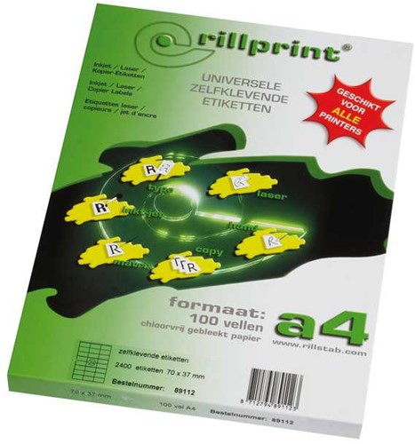 ETIKET RILLSTAB L/I/K 38X21.2MM 6500ST 100 VEL-2