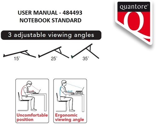 Laptopstandaard Quantore verstelbaar antraciet 1 Stuk-4