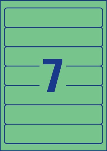Rugetiket Avery smal 38x192mm zelfklevend groen 20 Vel-2