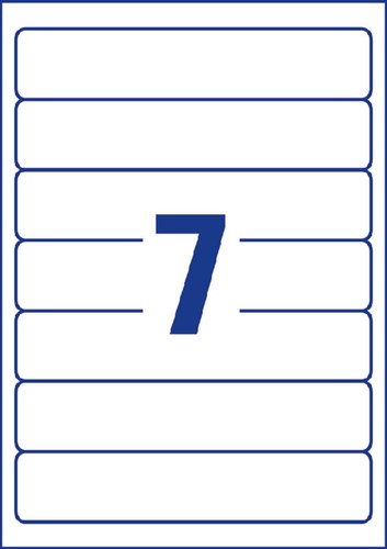 Rugetiket Avery smal 38x192mm zelfklevend wit 25 Vel-2
