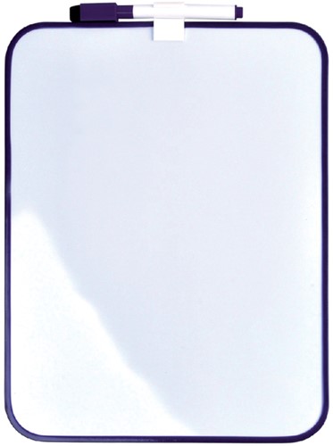 Whiteboard Desq 21.5x28cm + marker paars profiel 1 Stuk