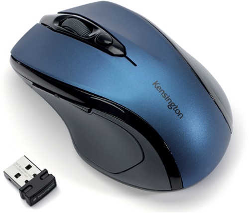 Muis Kensington draadloos pro fit blauw 1 Stuk
