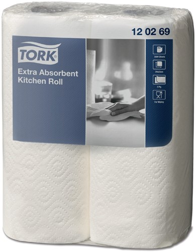 Keukenrol Tork Premium 2laags 64 vel wit 2 Rol