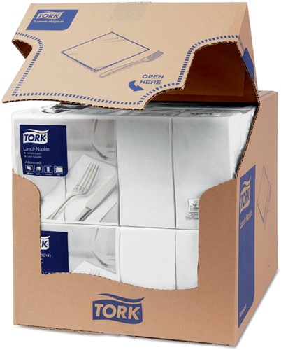 Lunchservet Tork Advanced achtstevouw wit 200 Stuk-2