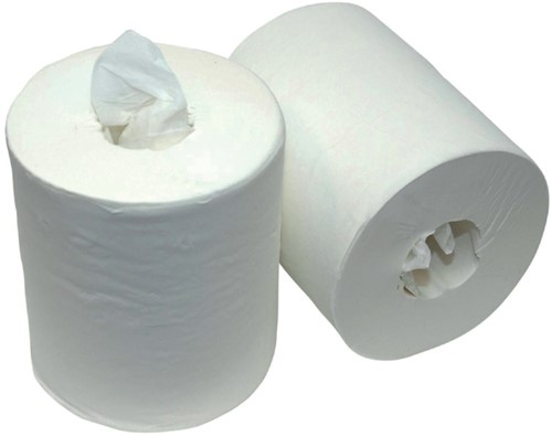 Poetspapier Cleaninq medium 1laags 275m wit 6 Rol