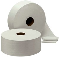Toiletpapier Cleaninq jumbo groot 2laags 380m wit 6 Rol