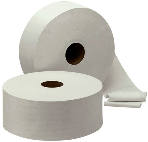 Toiletpapier Cleaninq jumbo groot 2laags 380m wit 6 Rol