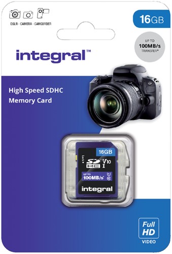 Geheugenkaart Integral SDHC V10 16GB 1 Stuk-2