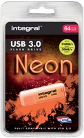 USB stick 3.0 Integral 64GB neon oranje 1 Stuk-2