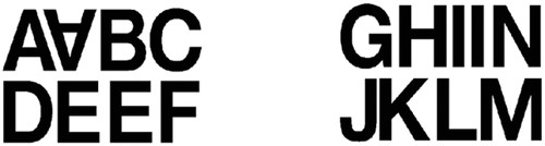 Etiket HERMA 4187 33mm letters A-N zwart 16st 2 Vel