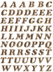 Etiket HERMA 4192 8mm letters A-Z goudfolie 61st 1 Vel