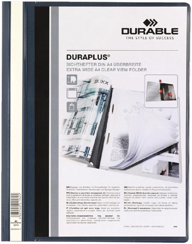 Snelhechtmap Durable Duraplus A4 donkerblauw 1 Stuk