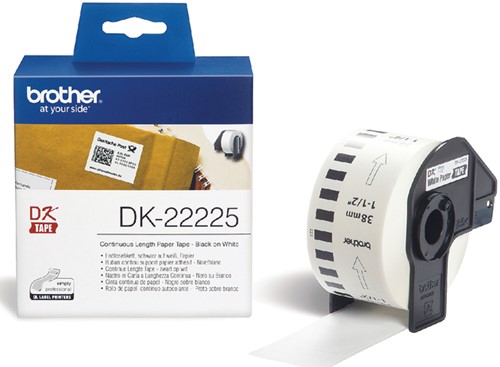 Etiket Brother DK22225 doorlopend 38mm 30m wit 30 Meter