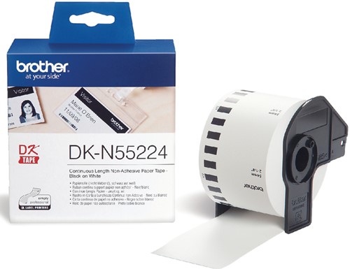Etiket Brother DKN55224 niet klevend 54mm 30m wit 30 Meter