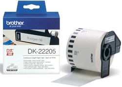 Etiket Brother DK22205 doorlopend 62mm 30m wit 30.48 Meter