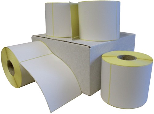Label etiket PostNL 100x150x40mm verzend therm wit 4 Rol