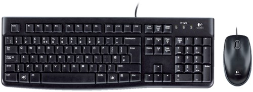 Toetsenbord Logitech MK120 Qwerty muis USB zwart 1 Stuk
