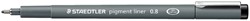 Fineliner Staedtler pigment 308 0.8mm zwart 1 Stuk