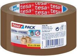 Verpakkingstape tesapack Extra 66mx50mm PVC br 1 Rol