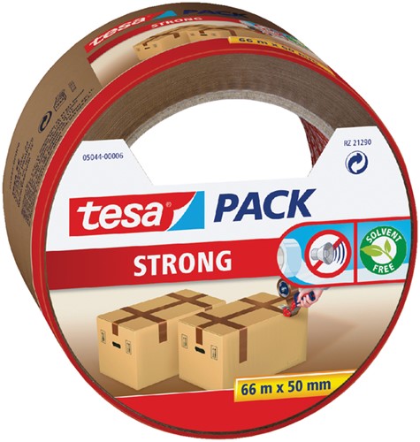 Verpakkingstape tesapack Strong 66mx50mm bruin 1 Rol